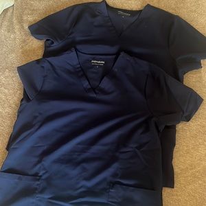 Two L Women’s Navy Blue Scrub Tops